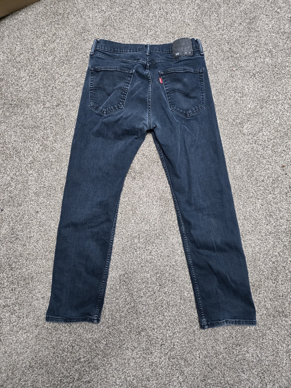 Levi's 505 Dark Blue Straight Leg Jeans 33x30 - Picture 3 of 3